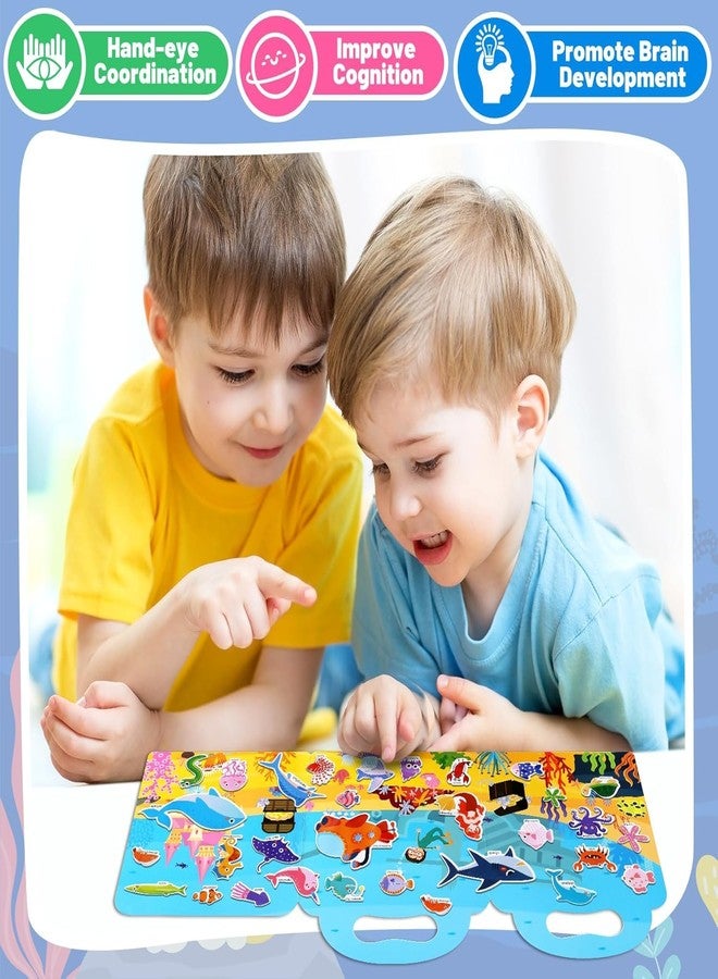 Slipps Reusable Sticker Books for Kids - Cute Waterproof Sticker for Toddler 2-6 Year Old Fun Travel Toys Learning Activities Girl Boy Gift Birthday Party Play Set (Vehicles+Ocean+Space) Pack of 3 - Image 4